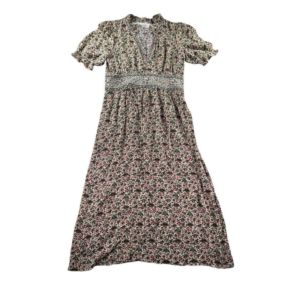 BA&SH Molly Dress Womens 4 Size 1 Floral Short Sleeve A-Line Cottagecore Prairie